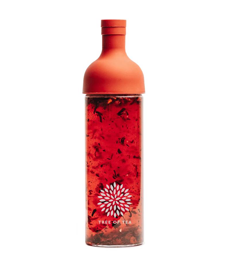 Tree of Tea Cold Brew Bottle mit Filter, rot von mymuesli