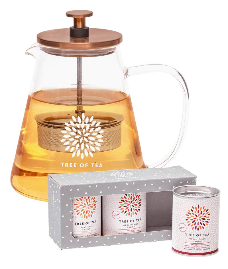 Tree of Tea Glaskanne mit Tee im Set von mymuesli