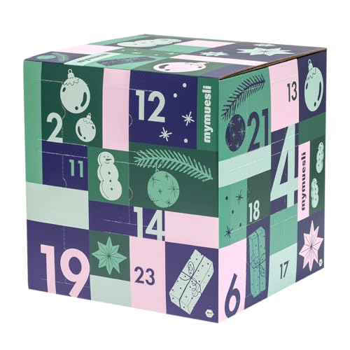 mymuesli Porridge Adventskalender 2024-24x verschiedene Bio-Porridge im 2go-Portionsbecher - Für das gesunde Frühstück in Bio-Qualität & ohne Palmöl - Geschenk für Frauen, Männer und Familien von mymuesli