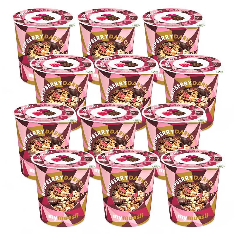 mymuesli2go Raspberry Dark Choc 12er Pack von mymuesli