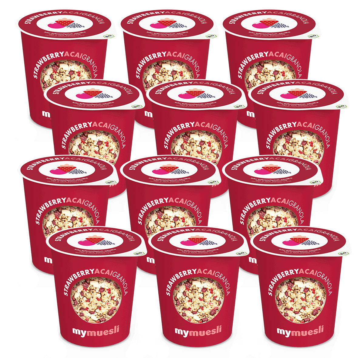 mymuesli2go Strawberry-Acai-Granola 12er Pack von mymuesli