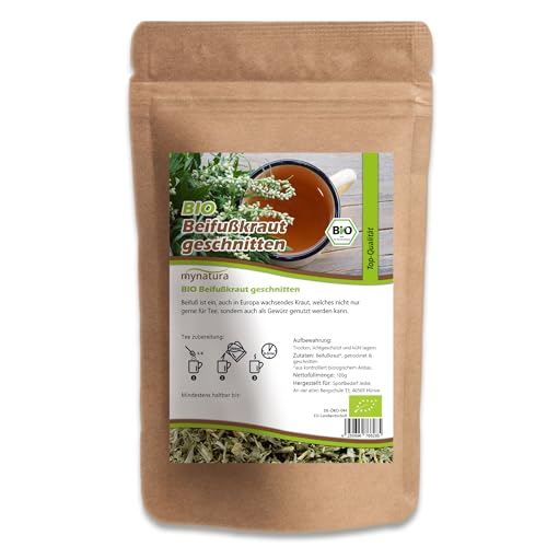 Mynatura Bio Beifußkraut getrocknet und geschnitten | Für Kräutertee | Veganes Produkt | Beifuß getrocknet | Kraut | Im Beutel 100g von mynatura