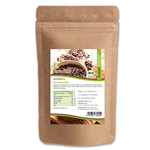 Mynatura Bio Kakaonibs I Aus Kakaobohnen I Zum Kochen und Backen I Für Müsli und Porridge I Schokoladig I Im Beutel (1x 1000g) von mynatura