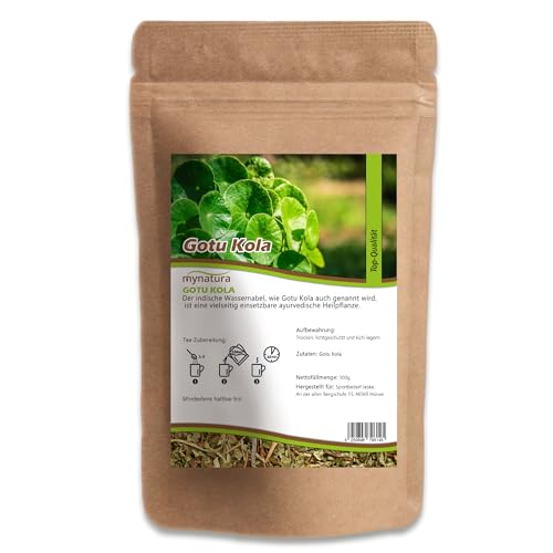 Mynatura Gotu Kola geschnitten 300g Ayurvedisches Gotu Kola Kraut gerebbelt von mynatura