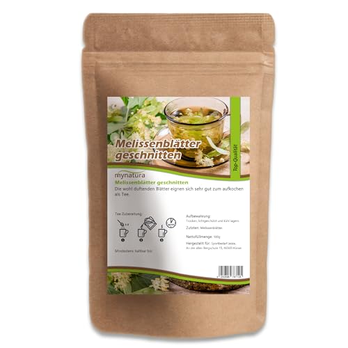 Mynatura Melissenblätter getrocknet und geschnitten | Melisse | Teekraut | Melissenkraut | Tee kochen | Kräutertee | Melissentee | Vegan | Im Beutel 1000g von mynatura