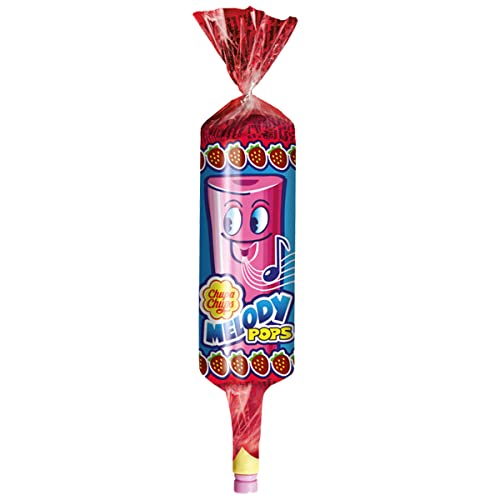 Chupa Chups Melody Pop Lolly mit Flöte und Erdbeergeschmack 15g von n.v.