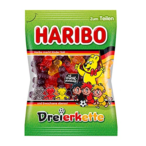 Haribo Dreierkette buntes Fruchtgummi mit Fruchtgeschmack 175g von n.v.