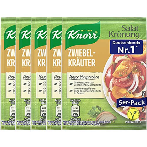 Knorr Salatkrönung Zwiebel Kräuter feines Dressing 5x 8g 5er 5er Pack von n.v.