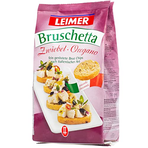 Leimer Bruschetta geröstete Brot Chips Zwiebel und Oregano 150g von n.v.