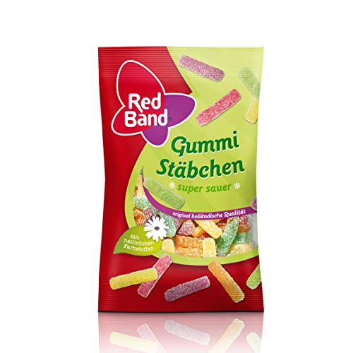 Red Band bunte Gummi Stäbchen gezuckert und super sauer 100g von n.v.