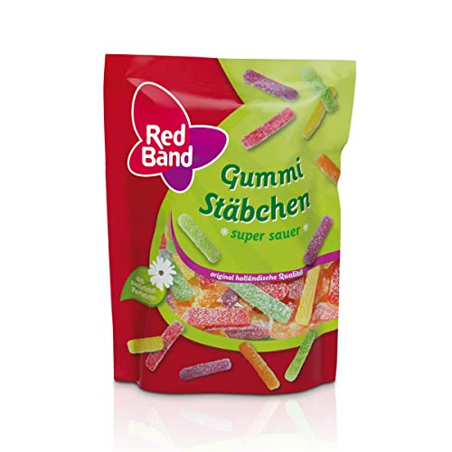 Red Band bunte Gummi Stäbchen gezuckert und super sauer 200g von n.v.