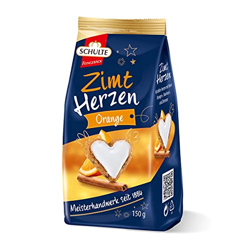 Schulte Feingebaeck Zimt Herzen mit Orangengeschmack 150g 18er Pack von n.v.