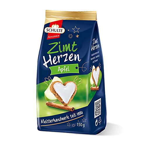 Schulte Feingebaeck mit Zimt Herzen und Apfelgeschmack 150g 18er Pack von n.v.