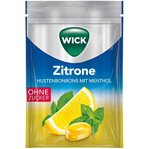 WICK Zitrone zuckerfreie Halsbonbons mit natürlichem Menthol 72g von n.v.
