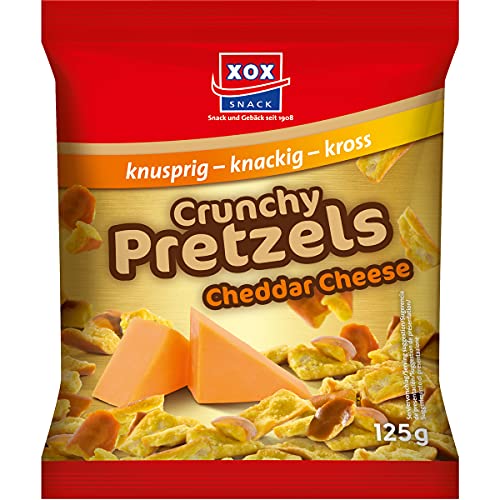XOX Crunchy Pretzels Cheddar Cheese Brezelstücke mit Cheddar Käse 125g von n.v.