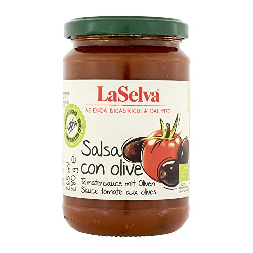 LaSelva Tomatensauce mit schwarzen Oliven (280 g) - Bio von nakato