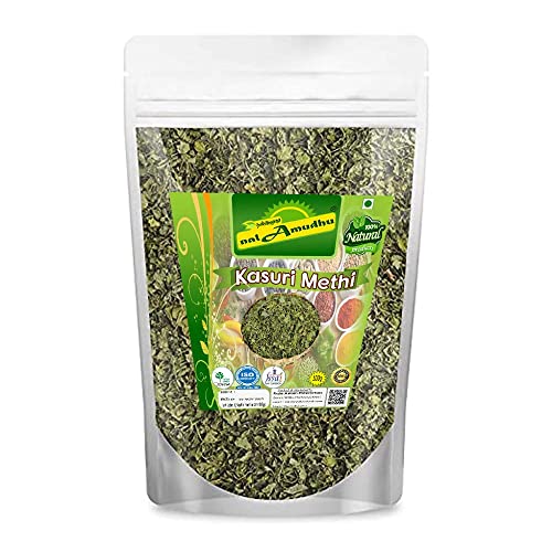 nalAmudhu Kasuri Methi, Bockshornklee-Blätter, getrocknete Methi-Blätter, 100 g von nalAmudhu