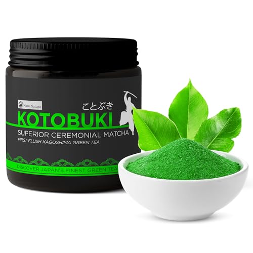 BIO MATCHA KOTOBUKI - Superior Ceremonial Grade Matcha Grüntee Pulver - Original aus Japan (20, Gramm) von nananatura