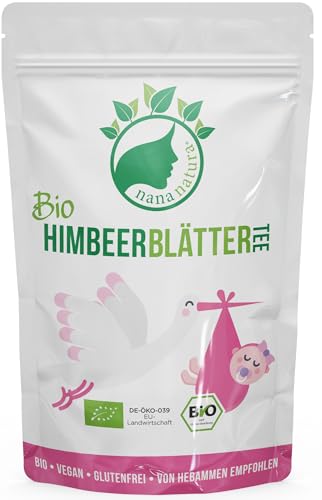 NanaNatura's BIO Himbeerblättertee | Schwangerschaftstee Kräutertee Hebammen-Rezeptur Geburtsvorbereitung | natürlich & zuckerfrei | 85g von nananatura