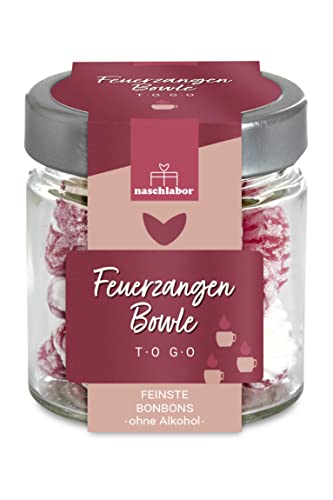 8 Stück Bonbons im Geschenkglas Feuerzangenbowle to Go | Große-Verpackung von naschlabor