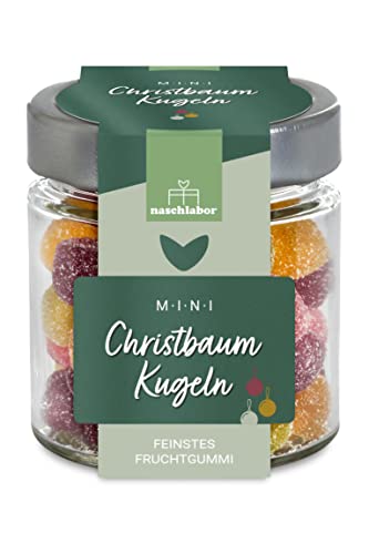 8 Stück Christbaumkugeln Fruchtgummi 120g | Große Verpackung | Süße Gummibärchen | Weihnachtliche Gummibärchen | Perfekt für die Festtage | Ideal für die Weihnachtszeit von naschlabor