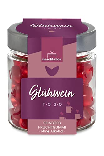 8 Stück Glühwein To Go Fruchtgummis 120g | Alkoholfreie Fruchtgummis für Weihnachts- und Adventszeit im Glas | Große-Verpackung | Geschenk für Weihnachten von naschlabor