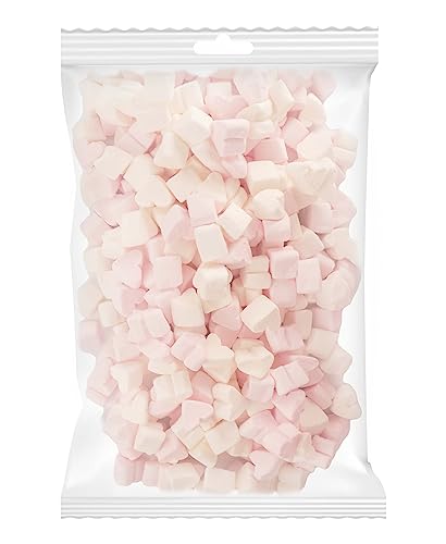 Candy Bar | Großpackung Marshmallow Herzen weiß, rosa 1kg | ca. 260 Stück pro Beutel | Hochzeit | Babyshowerparty Deko | Herzform Marshmallows | himmlisch weiche Marshmallow Herzen von naschlabor