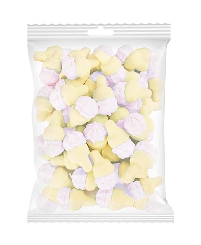 Candy Bar | Marshmallow Eishörnchen pink- sauer 750g | ca. 47 Stück | Marshmallows für Hochzeit | Babyshowerparty Deko | 750g Großpackung | Eishörnchen Marshmallows | Saure Marshmallows von naschlabor