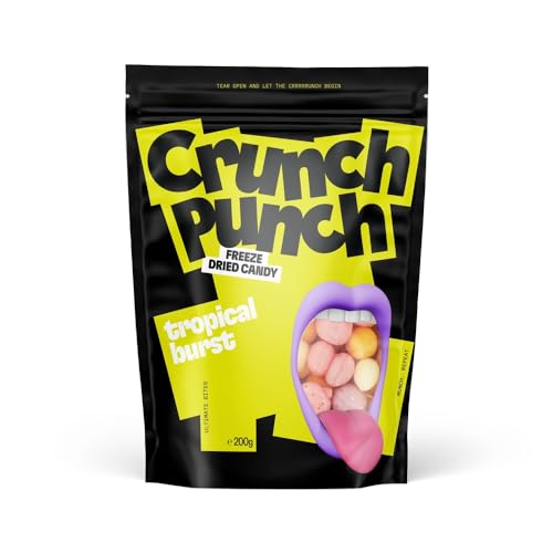 Crunch Punch 200g | Gefriergetrocknete Süßigkeiten | Kaubonbon | Knusprige Süßigkeiten | Freeze Dried Candies | Fruchtige Kaubonbons | American Candy | Bekannt von TikTok von naschlabor