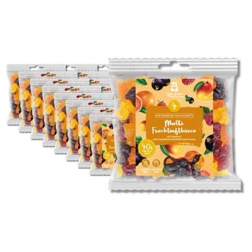 Großverpackung Multi Fruchtsaftbär| 23 x 150g Tüten | naschlabor x Gute Laune Fruchtsaftbär | 40% sortenreine Fruchtsäfte | Ohne künstliche Farbstoffe und Geschmacksverstärker| Gluten- und Laktosefrei von naschlabor