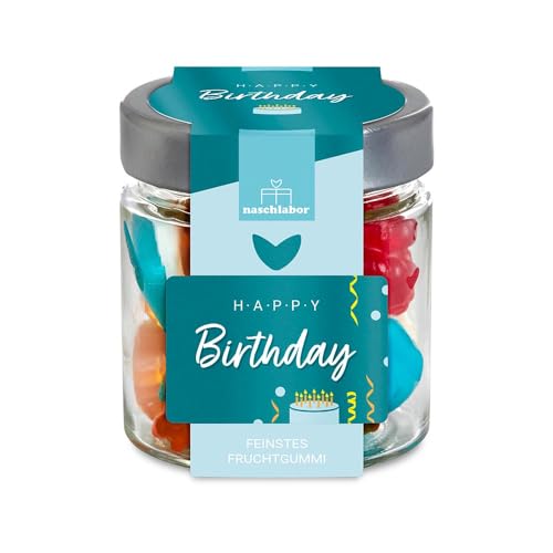 Happy Birthday - Süßes Geburtstagsgeschenk | 120g Fruchtgummi von naschlabor