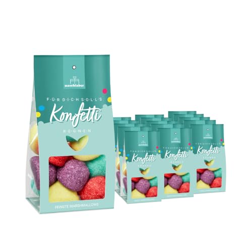 Marshmallow Für Dich Konfetti | Bunte Tüte Konfetti Marshmallow Mischung | Buntes süßes Geschenk | Süßes Konfetti zum Verschenken | Perfekt für jede Feier von naschlabor