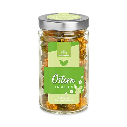 Ostern im Glas 530g Fruchtgummi | Geschenk für Ostern | Osterhase | Ostergeschenk | Gummibärchen im Vorratsglas | Perfekt für die Ostersuche | Ideal für Kinder und Erwachsene | Ostern von naschlabor