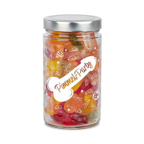 Pimmel Party Fruchtgummi XL Glas 520g | Penis Gummibärchen | Scherzartikel zum Verschenken | Junggesellen Geschenk | Spaß Geschenk für Freunde | leckere Gummibärchen von naschlabor