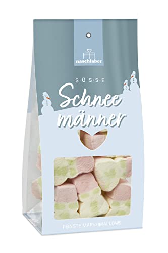 Schneemann Marshmallows Süße Schneemänner 85g | Süße Schneemänner | Süße Geschenke | Geschenke im Winter | Geschenke für Weihnachten | Marshmallow als Geschenk für Freunde, Kinder von naschlabor