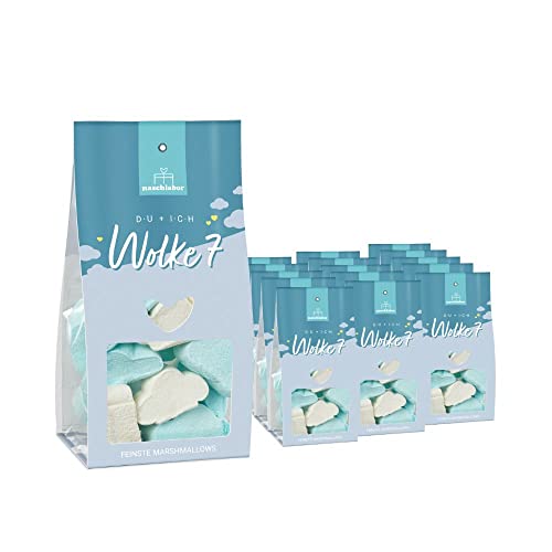 15 Stück Wolke 7 Marshmallows Du & Ich | Groß-Verpackung | Marshmallows zum verschenken | persönliche Geschenke vom naschlabor von naschlabor