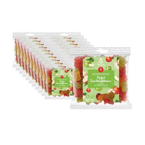 naschlabor x Gute Laune Fruchtsaftbär | Apfel | 20% sortenreine Fruchtsäfte | Ohne künstliche Farbstoffe und Geschmacksverstärker | Gluten- und Laktosefrei von naschlabor