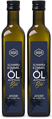 Schwarzkümmelöl ägyptisch BIO 1000ml (2 x500ml) | kaltgepresst und nativ | gefiltert - 100% naturrein | native goods von native goods