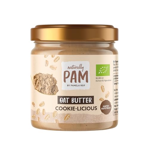 Naturally Pam Oat Butter | Veganer Bio Aufstrich auf Haferbasis mit Bourbon Vanille verfeinert & glutenfrei | Cookie-licious - 6 x 200 g von naturally PAM