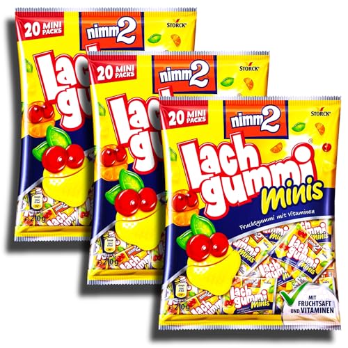 3 er Pack nimm2 Lachgummi minis 20er Fruchtgummi 3 x 210 g von nimm2 Lachgummi