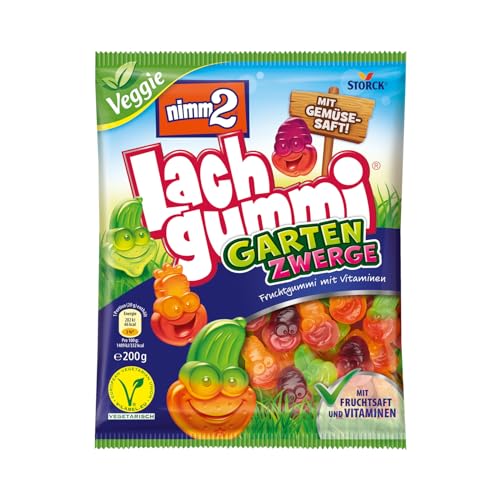 nimm2 Lachgummi Gartenzwerge (1 x 200g) / Fruchtgummi mit Fruchtsaft & Vitaminen von nimm2 Lachgummi