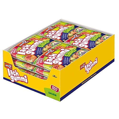 nimm2 Lachgummi sauer (18 x 376g) / Fruchtgummi mit Fruchtsaft und Vitaminen von nimm2 Lachgummi