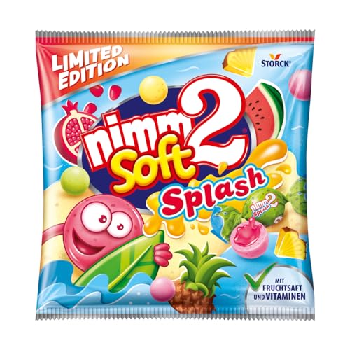 nimm2 soft Splash – 1 x 240 g – Gefüllte Kaubonbons mit Fruchtsaft und Vitaminen von nimm2 soft