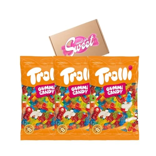 3x Trolli Fun for all 1kg: Bunte Fruchtgummimischung für jeden Geschmack von Nohawa