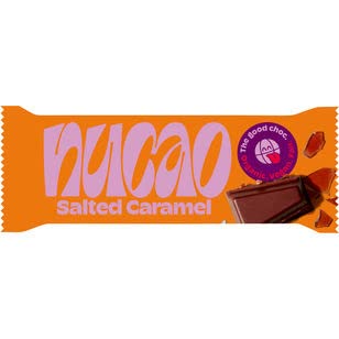 nucao Salted Caramel Bio Schokoriegel vegan, 12er Pack (12 x 33g) von nucao