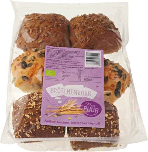 Brötchenkorb, 6 Stück 12 x 300 gr von nur puur