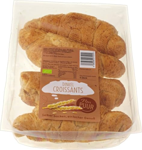 Dinkel Croissant, 4 Stück 18 x 200 gr von nur puur