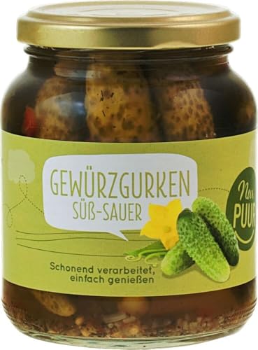 Gewürzgurken, süß-sauer 1 x 350 gr von nur puur