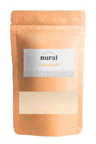 nural Bohnenmehl 400g | Premium Bohnen | Glutenfrei | Vegan | Vegan Protein | Low Carb | Glutenfreie Lebensmittel | Glutenfreies Mehl | Backen | Brotbackmischung | Mehl von nural