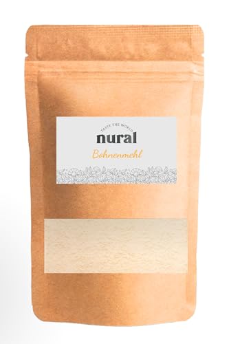 nural Bohnenmehl 400g | Premium Bohnen | Glutenfrei | Vegan | Vegan Protein | Low Carb | Glutenfreie Lebensmittel | Glutenfreies Mehl | Backen | Brotbackmischung | Mehl von nural